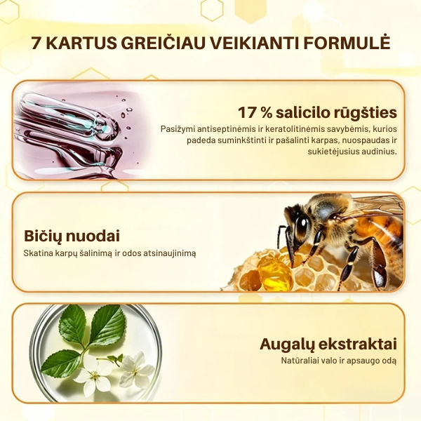 Bičių nuodų kremas nuospaudoms ir suragėjusiai odai
