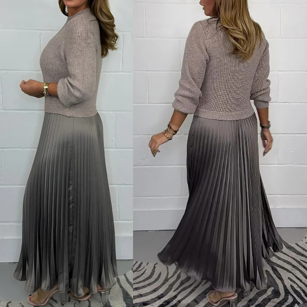 Elegantiška klostuota suknelė