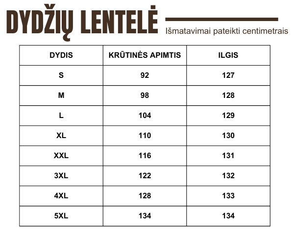 Raštuota ilga laisvo kritimo suknelė