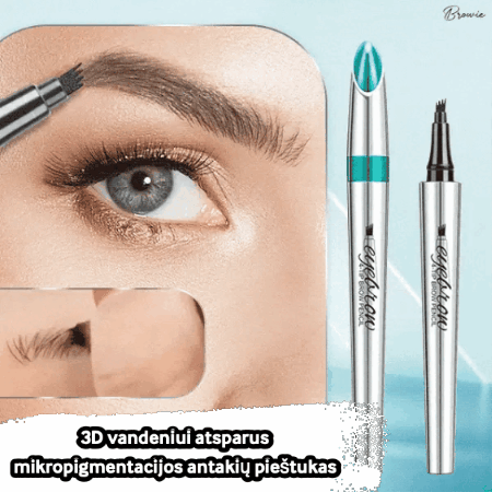 3D vandeniui atsparus mikropigmentacijos antakių pieštukas