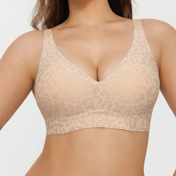 Besiūlė moteriška „Push-Up“ liemenėlė su gilia V iškirpte
