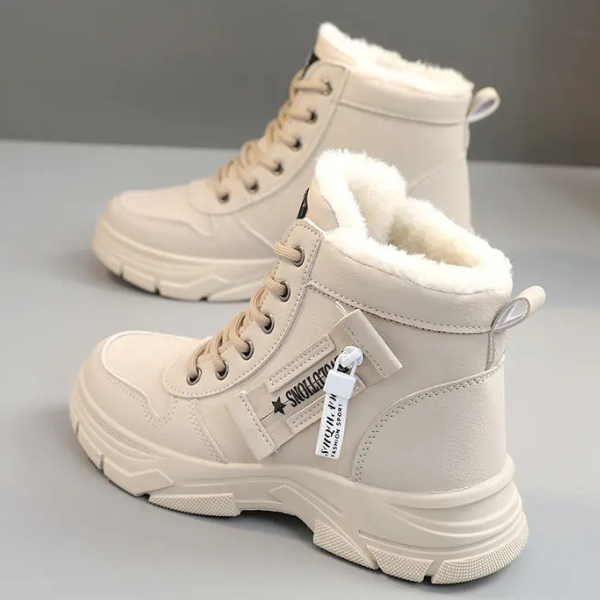 Moteriški žieminiai batai su kailiu ir storu padu