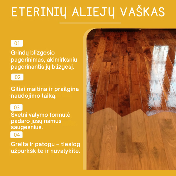 Natūralus bičių vaško purškalas medienai