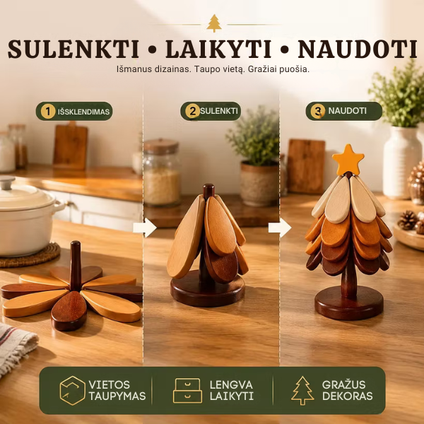 Medinis sulankstomas padėkliukas