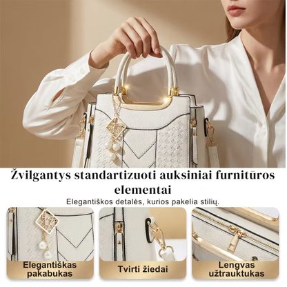 Elegantiška rankinė su išskirtinėmis detalėmis