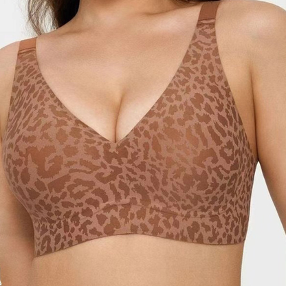 Besiūlė moteriška „Push-Up“ liemenėlė su gilia V iškirpte