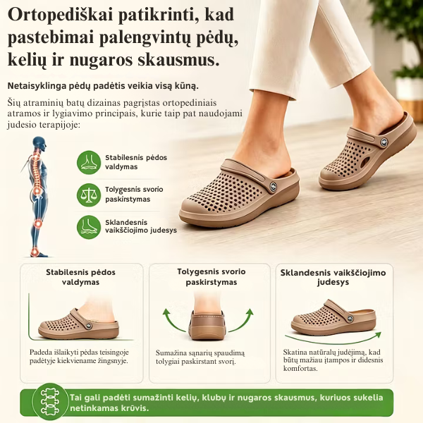 Itin patogios ortopedinės vasarinės šlepetės