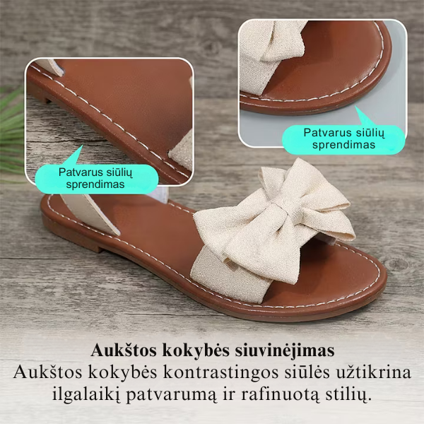 Stilingos basutės su dirželiu ir dekoratyviniu kaspinu