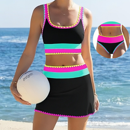 Trijų dalių moteriškas bikini komplektas