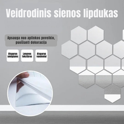 Veidrodinė plėvelė - nedūžtantis, drėgmei atsparus veidrodis DIY