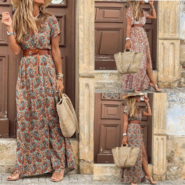 Boho stiliaus ilga suknelė