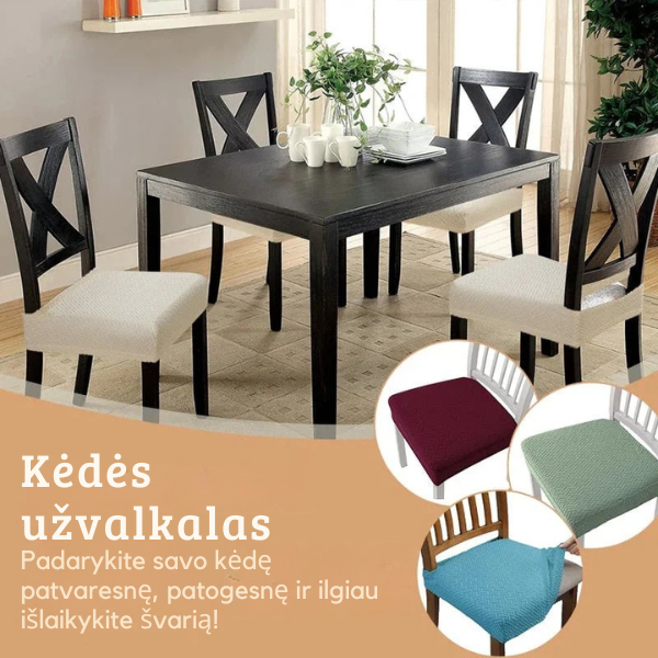 Vandeniui atsparus kėdės užvalkalas