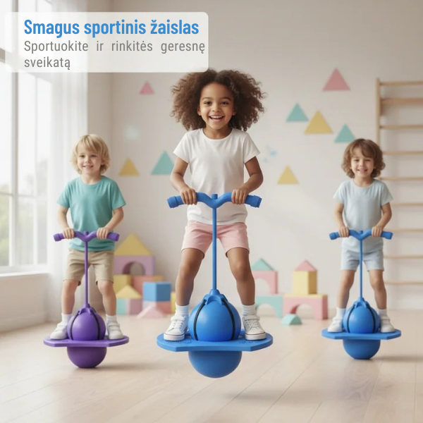 Sportinis šokinėjimo kamuolys vaikams ir suaugusiems