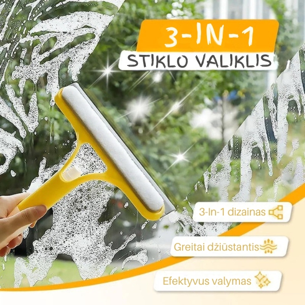 3-in-1 langų valytuvas su purkštuvu