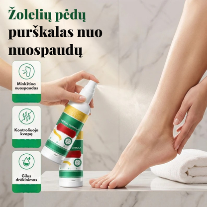 Gaivinantis pėdų purškalas nuo nuospaudų