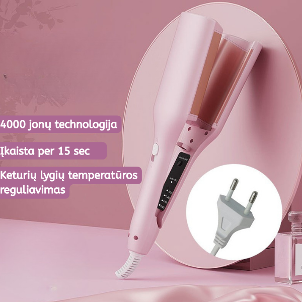 Plaukų formavimo įrankis su neigiamų jonų technologija