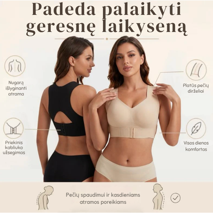 Besiūlė liemenėlė su kryžmine nugaros atrama