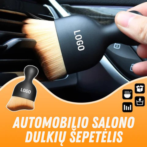 Automobilio salono valymo šepetėlis su logotipu