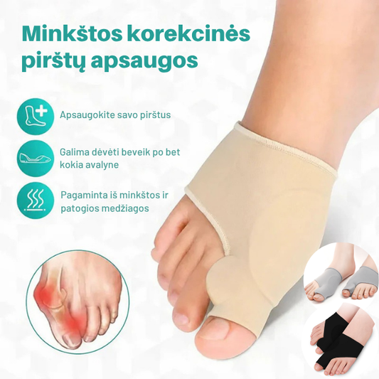 Minkštos korekcinės pirštų apsaugos