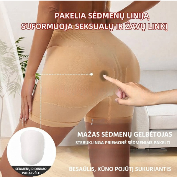 Moteriški formuojantys šortai aukštu liemeniu