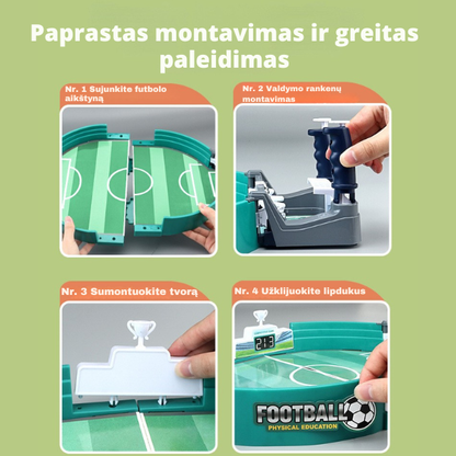 Interaktyvus nešiojamas stalo futbolas