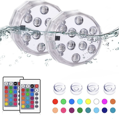 Povandeninės LED RGB lemputės su nuotoliniu valdymu