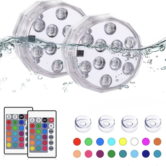 Povandeninės LED RGB lemputės su nuotoliniu valdymu