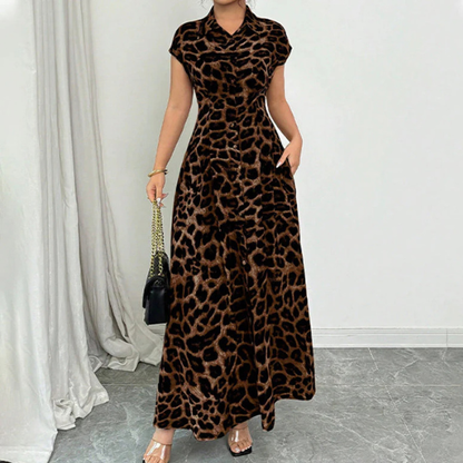 Elegantiška suknelė su leopardo raštu
