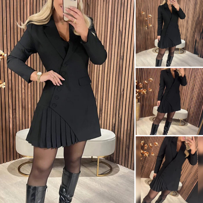 Elegantiška švarko stiliaus A linijos suknelė