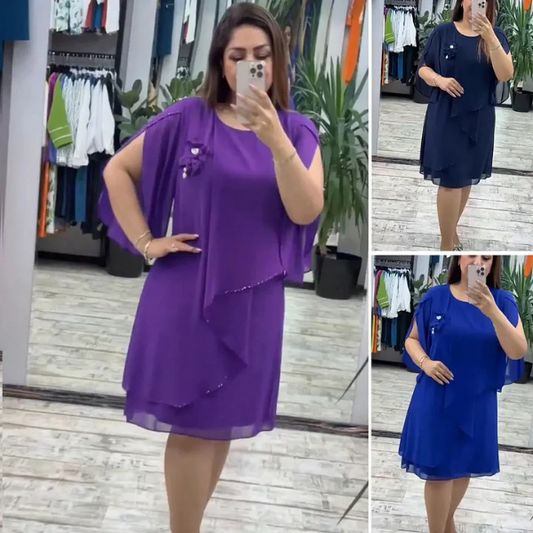 Moderni bei elegantiška suknelė su gėlės dekoru