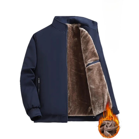 Vyriška flisinė striukė su apykakle ir užtrauktuku