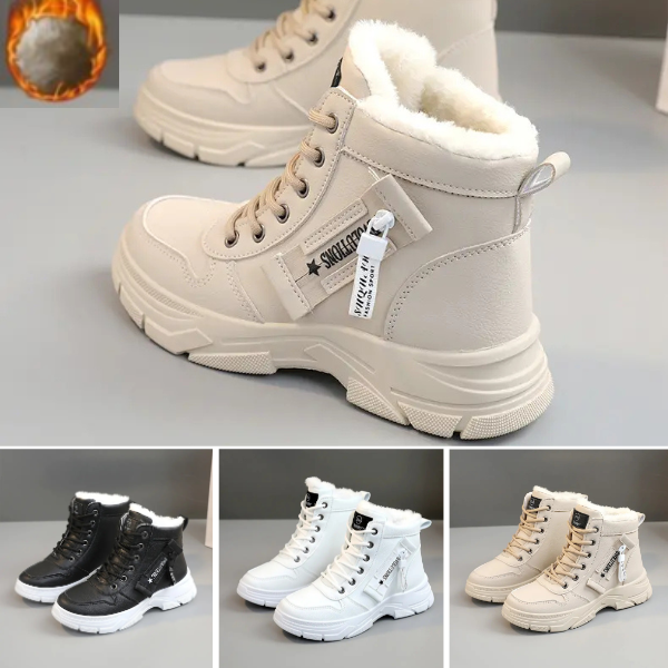 Moteriški žieminiai batai su kailiu ir storu padu