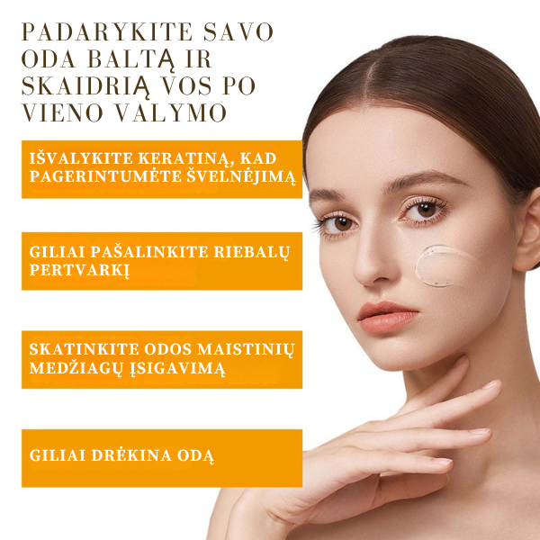 Apelsinų fermentų šveičiamasis gelis – švelnus negyvos odos šalinimas