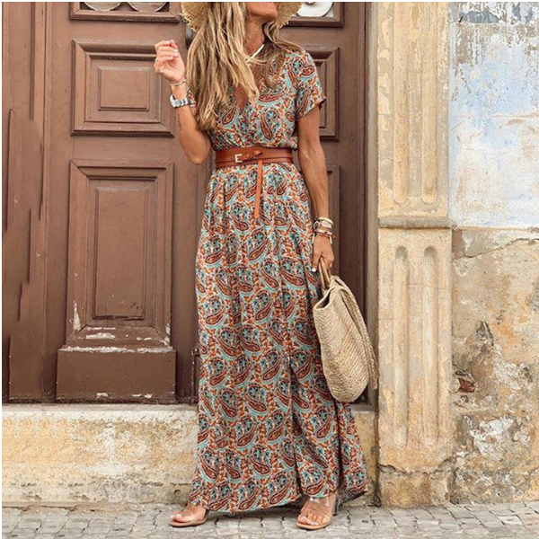 Boho stiliaus ilga suknelė