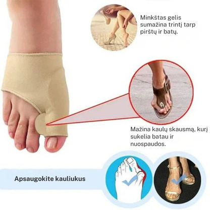Minkštos korekcinės pirštų apsaugos