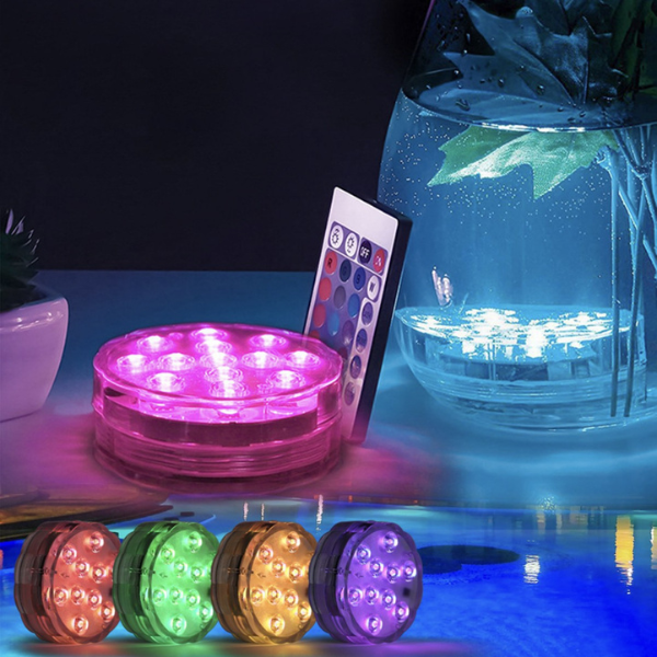 Povandeninės LED RGB lemputės su nuotoliniu valdymu