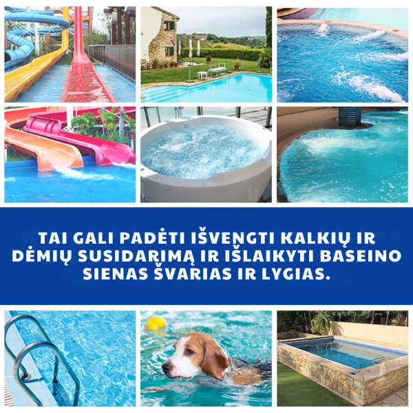 Lėtai tirpstančios baseino valymo tabletės
