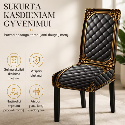 Elegantiškas elastingas kėdės užvalkalas