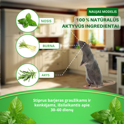 Natūralūs graužikų atbaidymo kamuoliukai