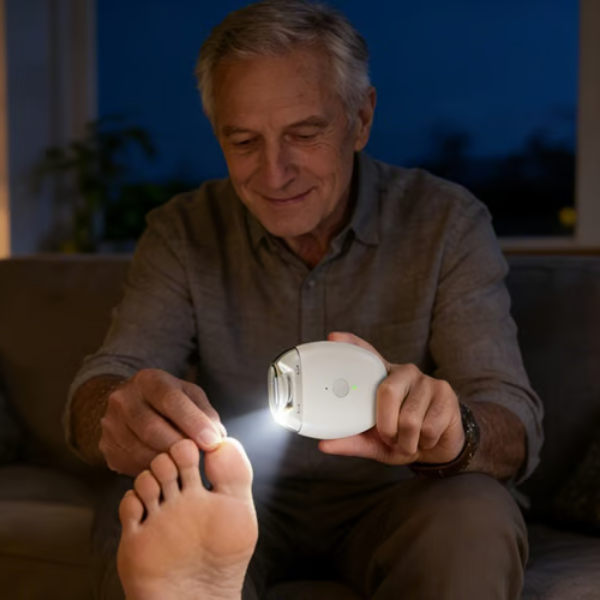 Elektrinė automatinė nagų kirpimo mašinėlė su LED