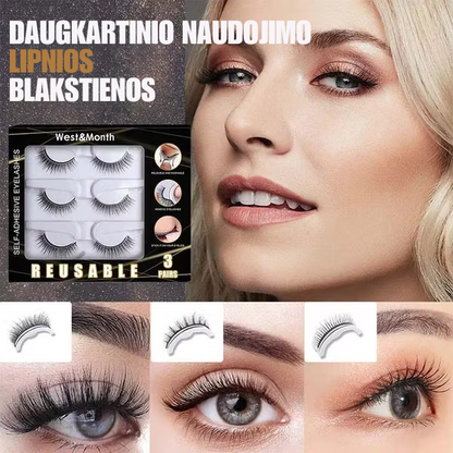 Savaime prilimpančios dirbtinės blakstienos be klijų