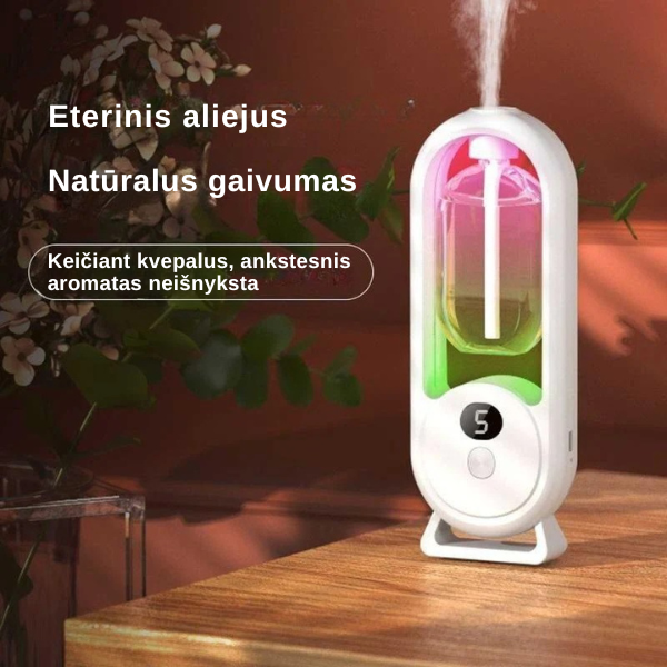 Automatinis kvapų difuzorius su laikmačiu ir LED apšvietimu