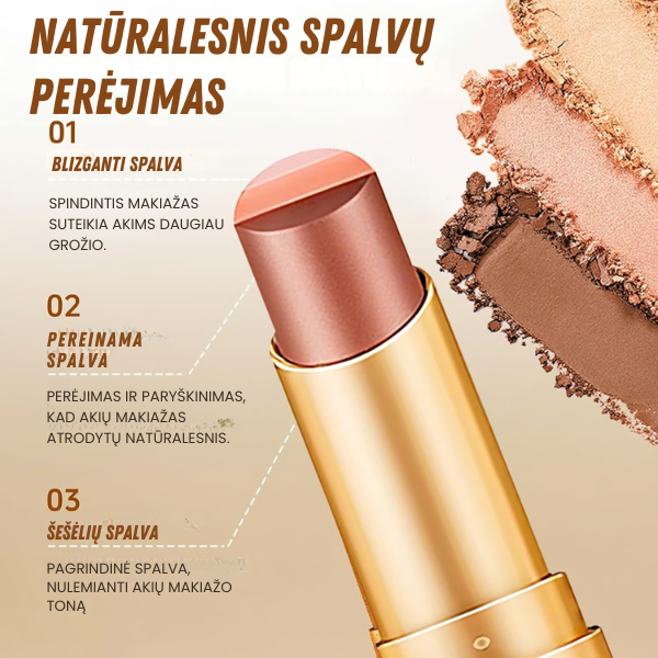 Kreminiai 3 spalvų akių šešėliai