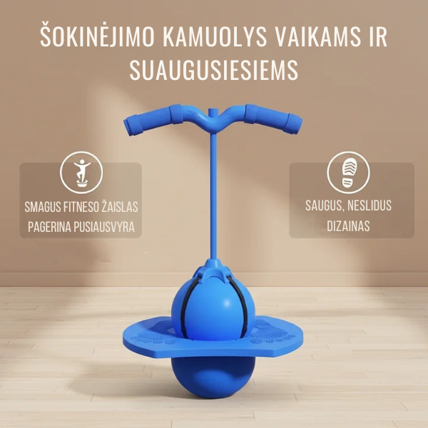 Sportinis šokinėjimo kamuolys vaikams ir suaugusiems