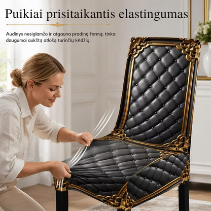 Elegantiškas elastingas kėdės užvalkalas