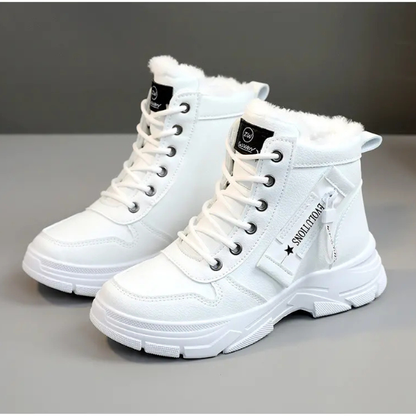 Moteriški žieminiai batai su kailiu ir storu padu