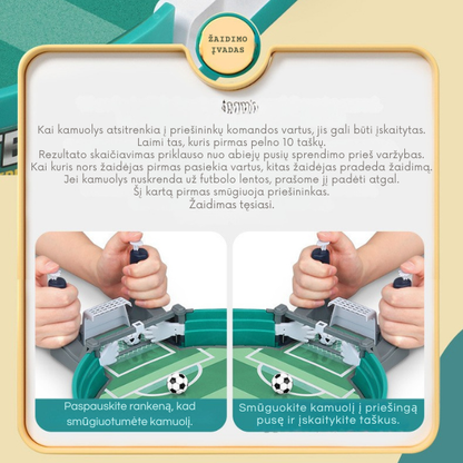 Interaktyvus nešiojamas stalo futbolas