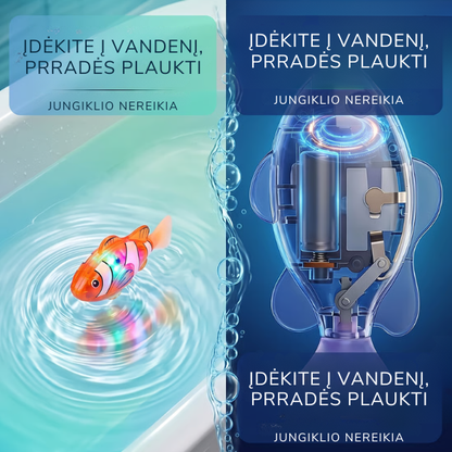 LED plaukiojančios žuvytės voniai – 4 vnt.