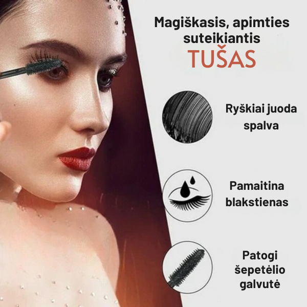 Vandeniui atsparus apimtį didinantis blakstienų tušas 7D