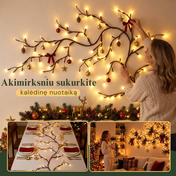 Lanksčios LED šviečiančios šakelės